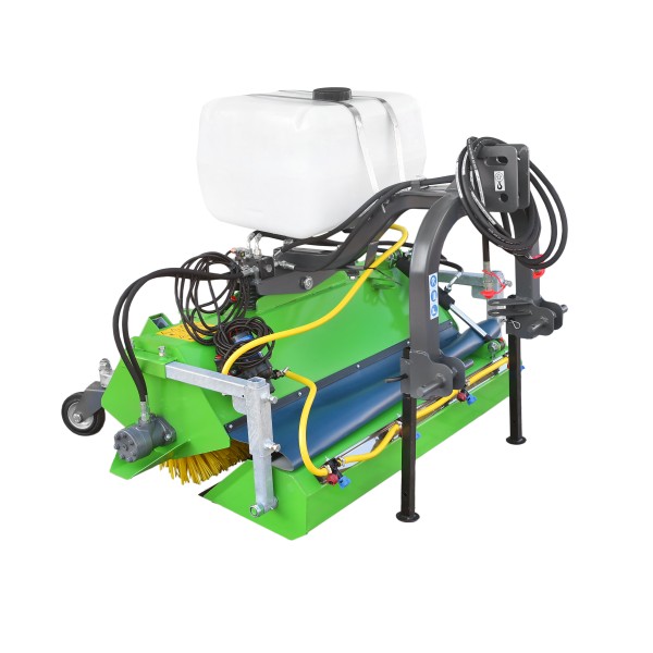 120 cm hydraulische Traktorkehrmaschine (Korb + Seitenbürste)