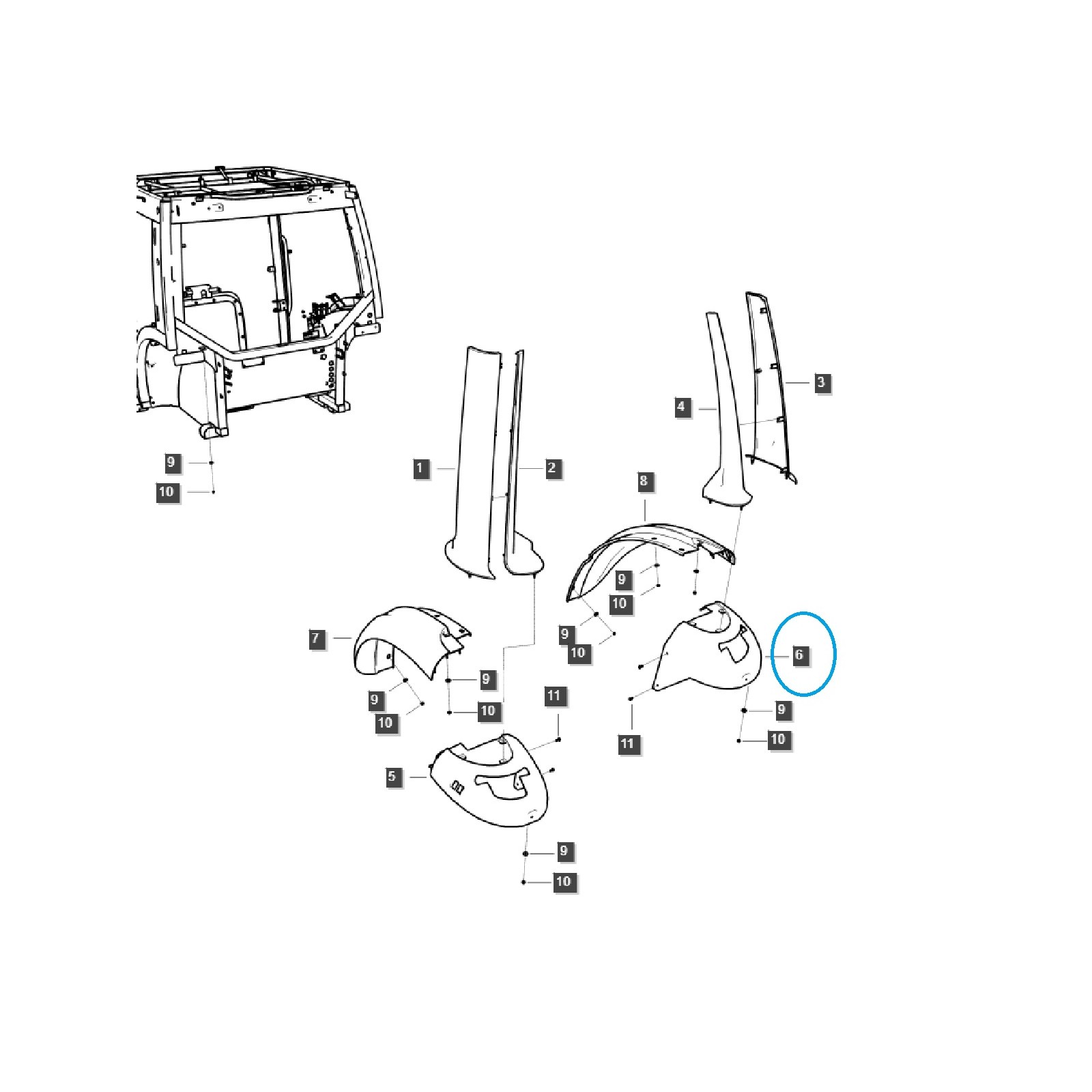 copy of Pravý blatník / TRG868 / LS Traktor / č.40281186