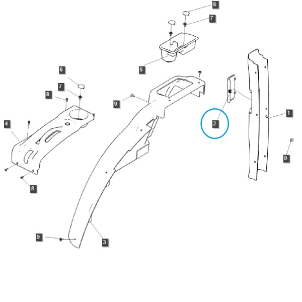 Lever Guide / Side Cover / Left / TRG870 / LS Tractor / No. 40196112