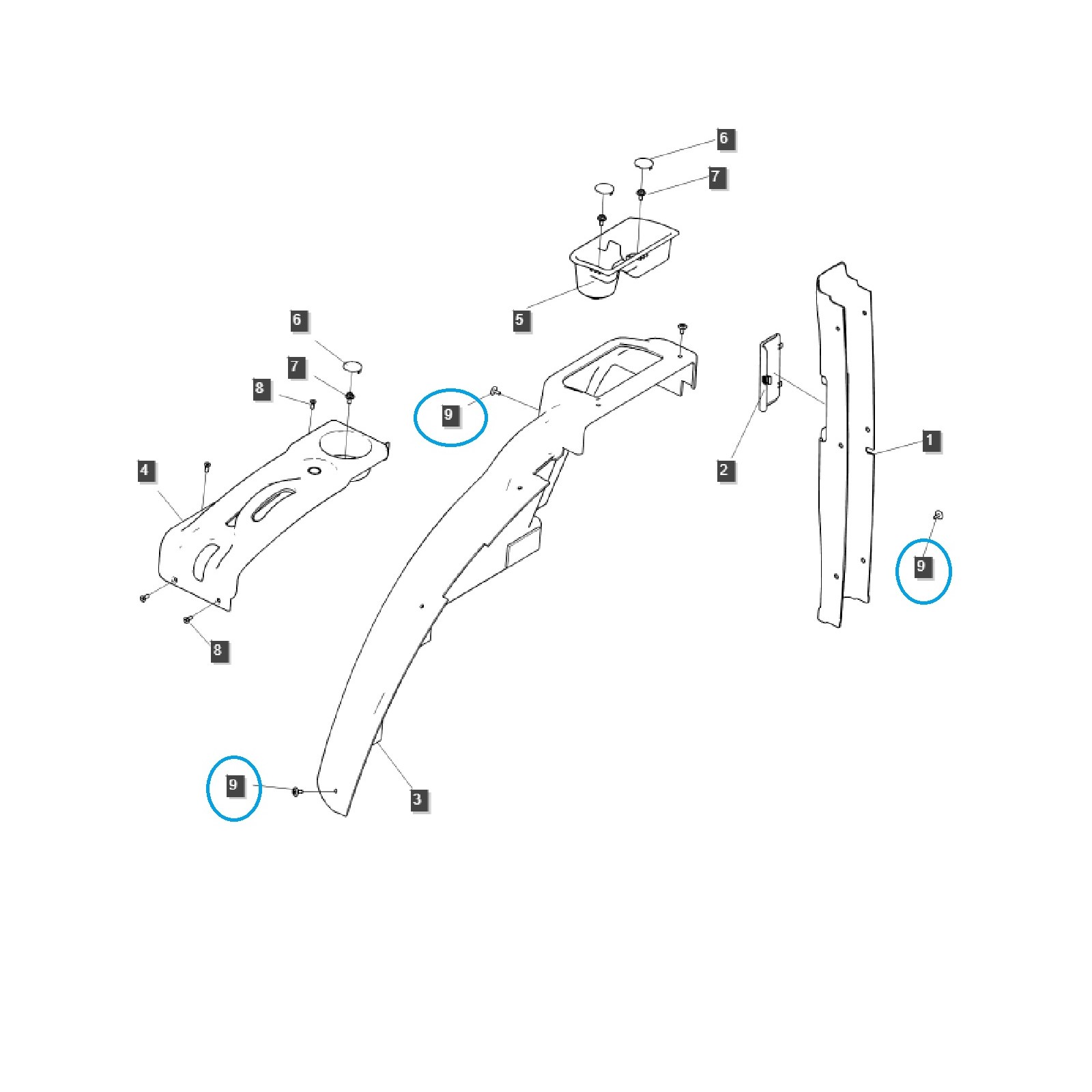 Lever Guide / Side Cover / Left / TRG870 / LS Tractor / No. 40196112