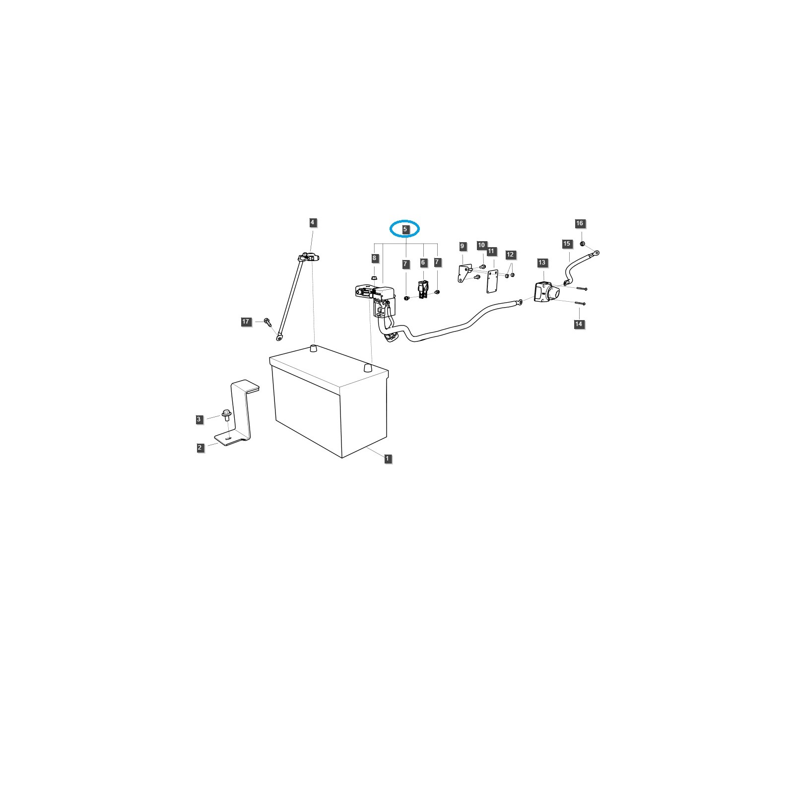 copy of Batterie-Elektrokabel (+) / TRG740 / LS-Traktor / Nr. 40258165