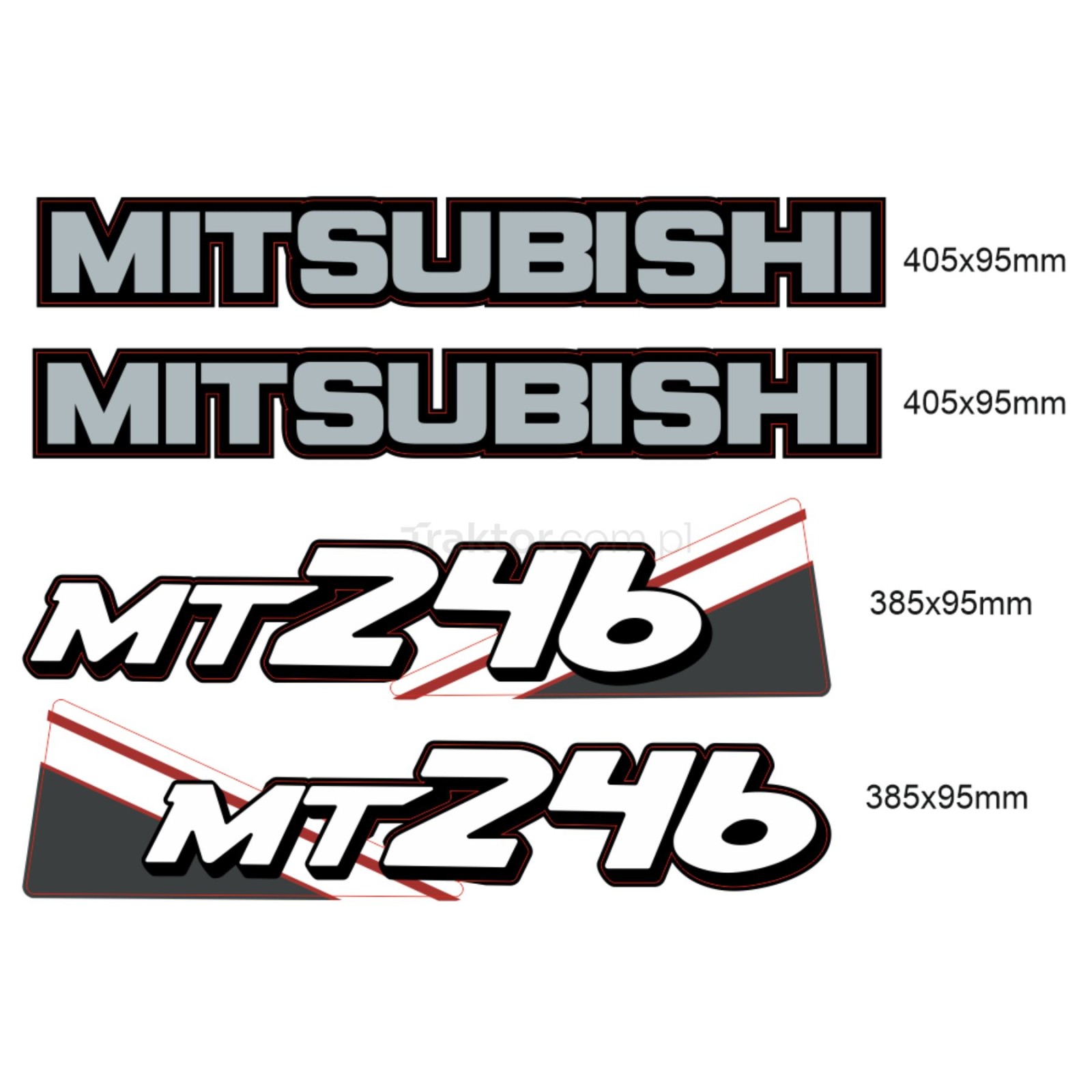 Naklejki Mitsubishi MT246 | Traktor.com.pl