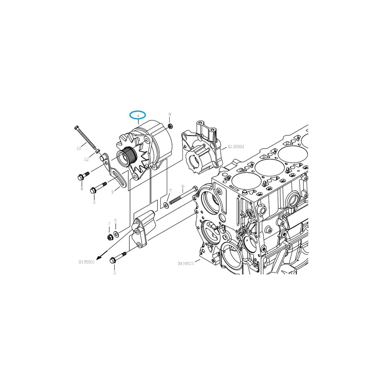copy of ALTERNATOR, 12V-40A-YM nr 40370576 Ls Tractor
