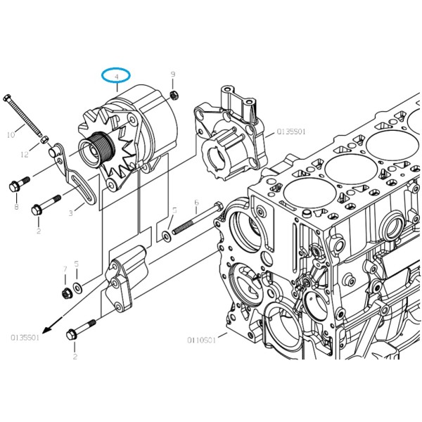 copy of ALTERNATOR, 12V-40A-YM nr 40370576 Ls Tractor