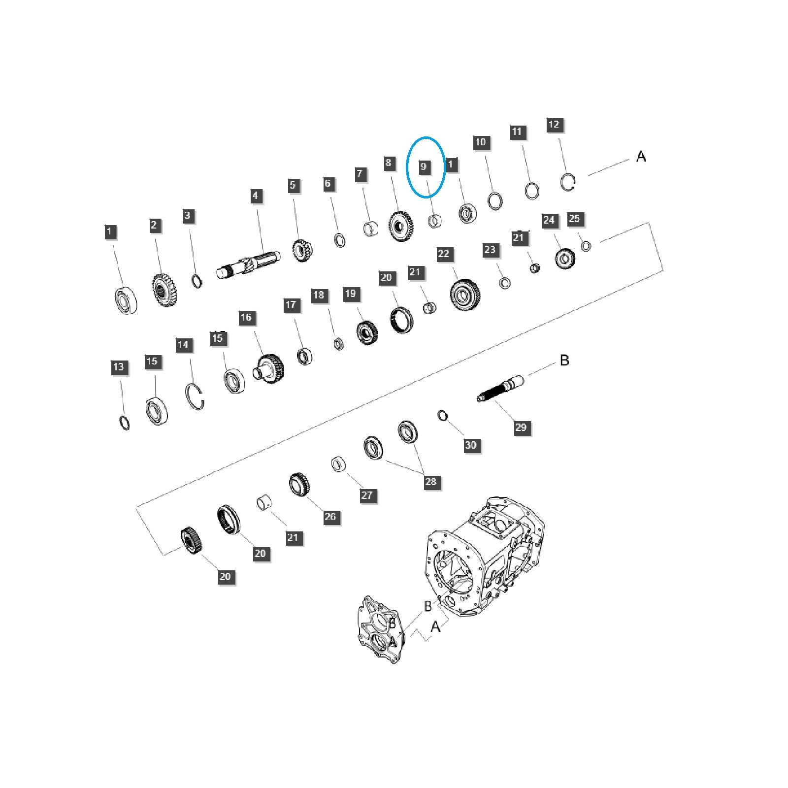 copy of Dištančné puzdro / A1281627 / TRG281 / LS Traktor 40010087