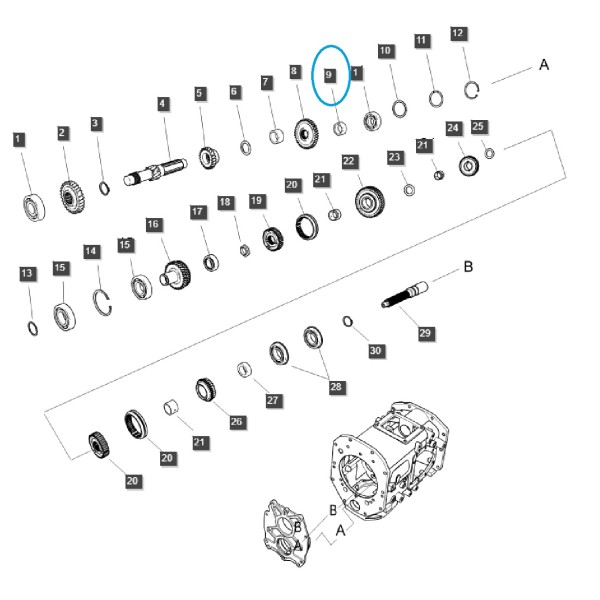 copy of Dištančné puzdro / A1281627 / TRG281 / LS Traktor 40010087