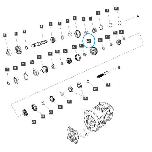 Tryb pierwszego biegu / A1285281 / TRG285/ LS Tractor / 40009229