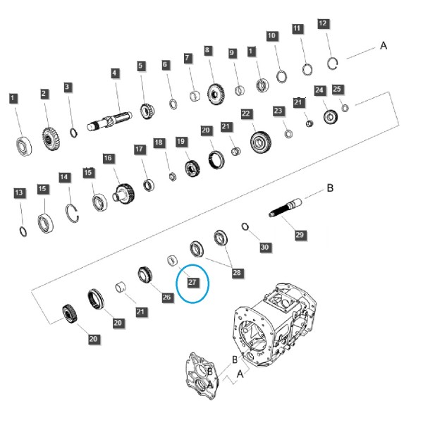 copy of Arbre intermédiaire de transmission PTO/PTO / TRG287 / Tracteur Ls 40196985