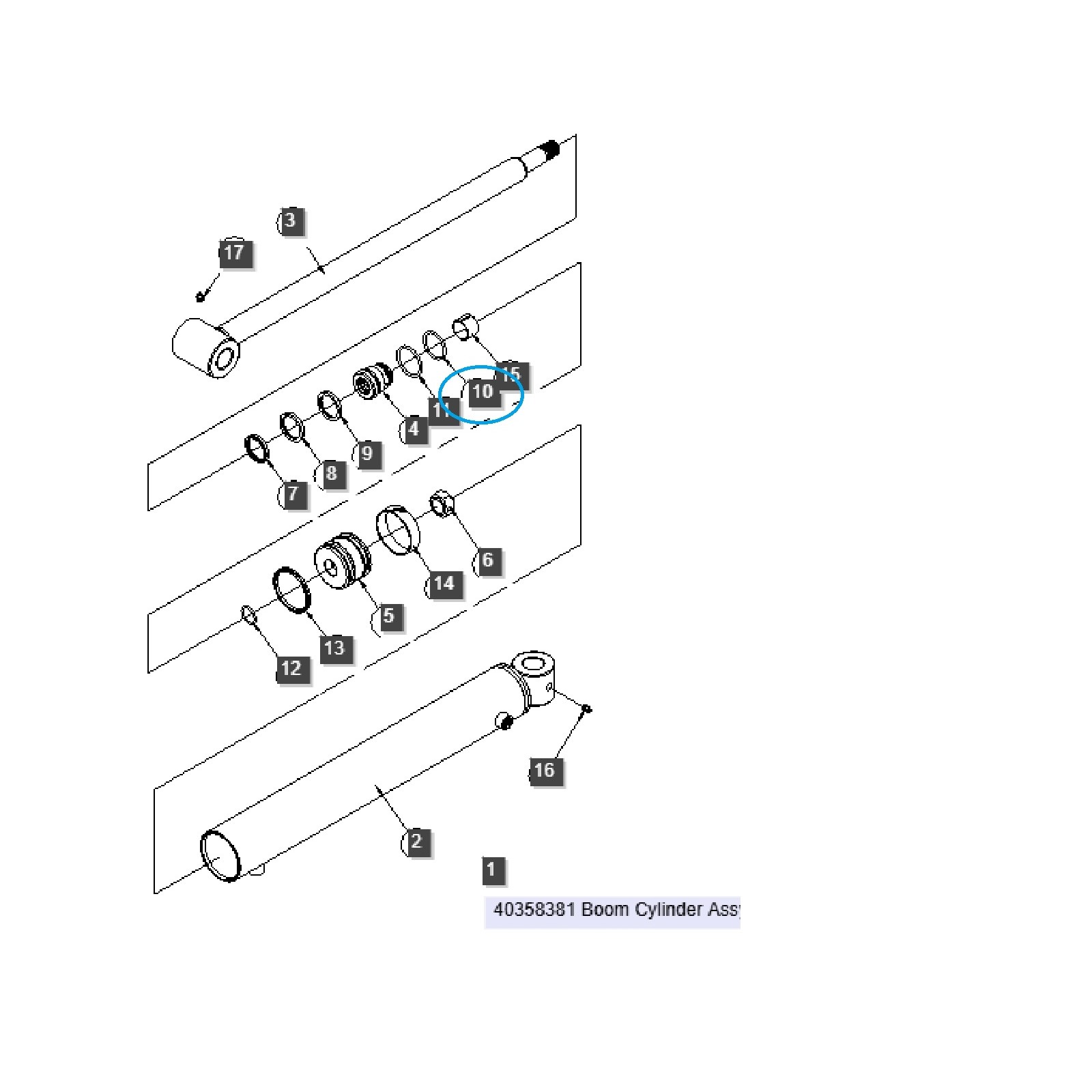 copy of Prensaestopas del actuador de la dirección asistida / TRG630 / Tractor LS / n.º 40249469