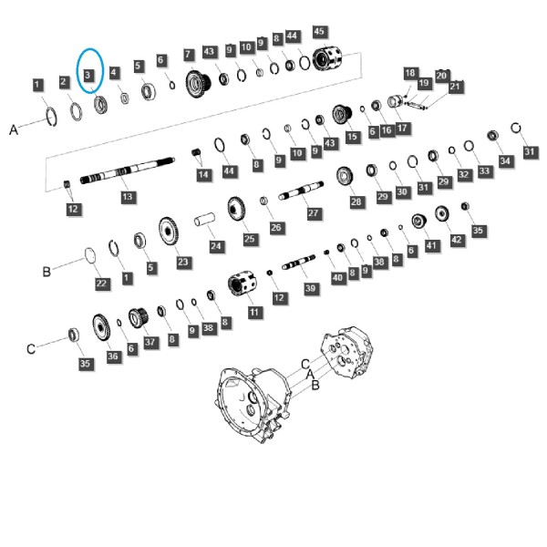 copy of Ozubené kolo / R/DRV (39R) / TRG281 / Ls Traktor 40220407