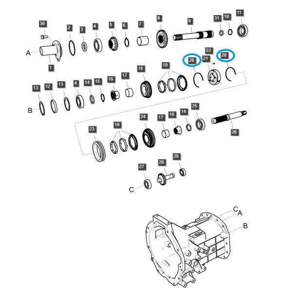 copy of Pružinový kroužek / 83 x 1,50 mm / LS MT3,50 / LS MT3,60 / TRG281 / A1281398 / č. 40012135
