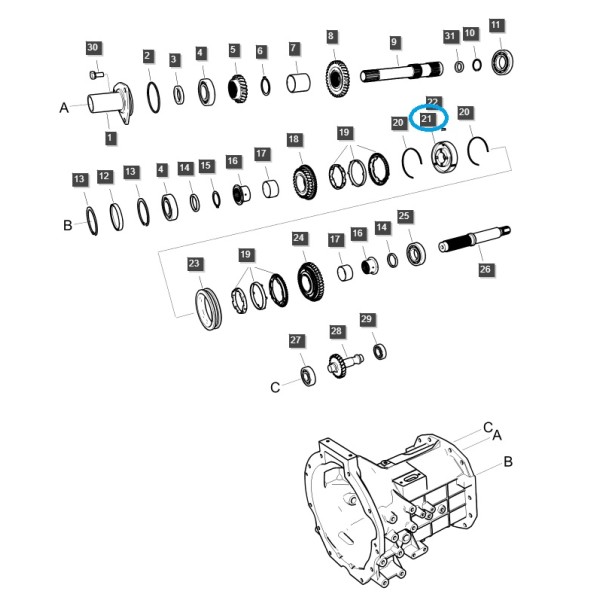 copy of Front axle hub TRG400 / LS Tractor / 40440547