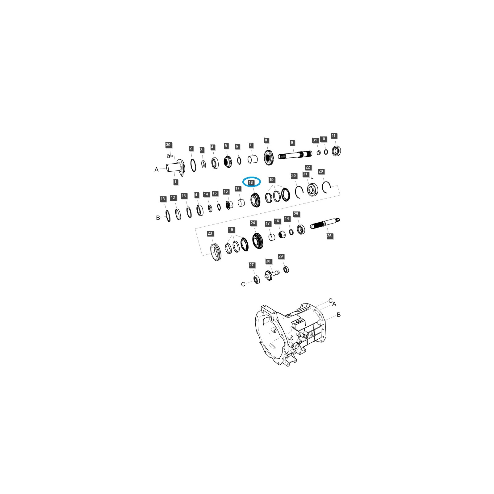 copy of Zahnrad / R/DRV(39R) / TRG281 / Ls Traktor 40220407
