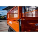 Remolque agrícola de dos ejes de 2,5 T con volquete y extensiones de malla 4FARMER | Traktor.com.pl