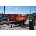 Remolque agrícola de dos ejes de 2,5 T con volquete y extensiones de malla 4FARMER | Traktor.com.pl