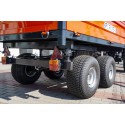 Remolque agrícola de dos ejes de 2,5 T con volquete y extensiones de malla 4FARMER | Traktor.com.pl