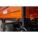 Remolque agrícola de dos ejes de 2,5 T con volquete y extensiones de malla 4FARMER | Traktor.com.pl