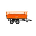 Przyczepa rolnicza dwuosiowa 2,5T z kiprem i nadstawkami z siatki 4FARMER | Traktor.com.pl