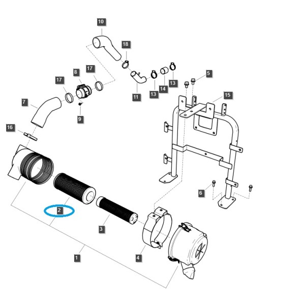 Filtr powietrza 35590501200 / LS Tractor / 40054151/ 40007944 / A5002060 / 40060254