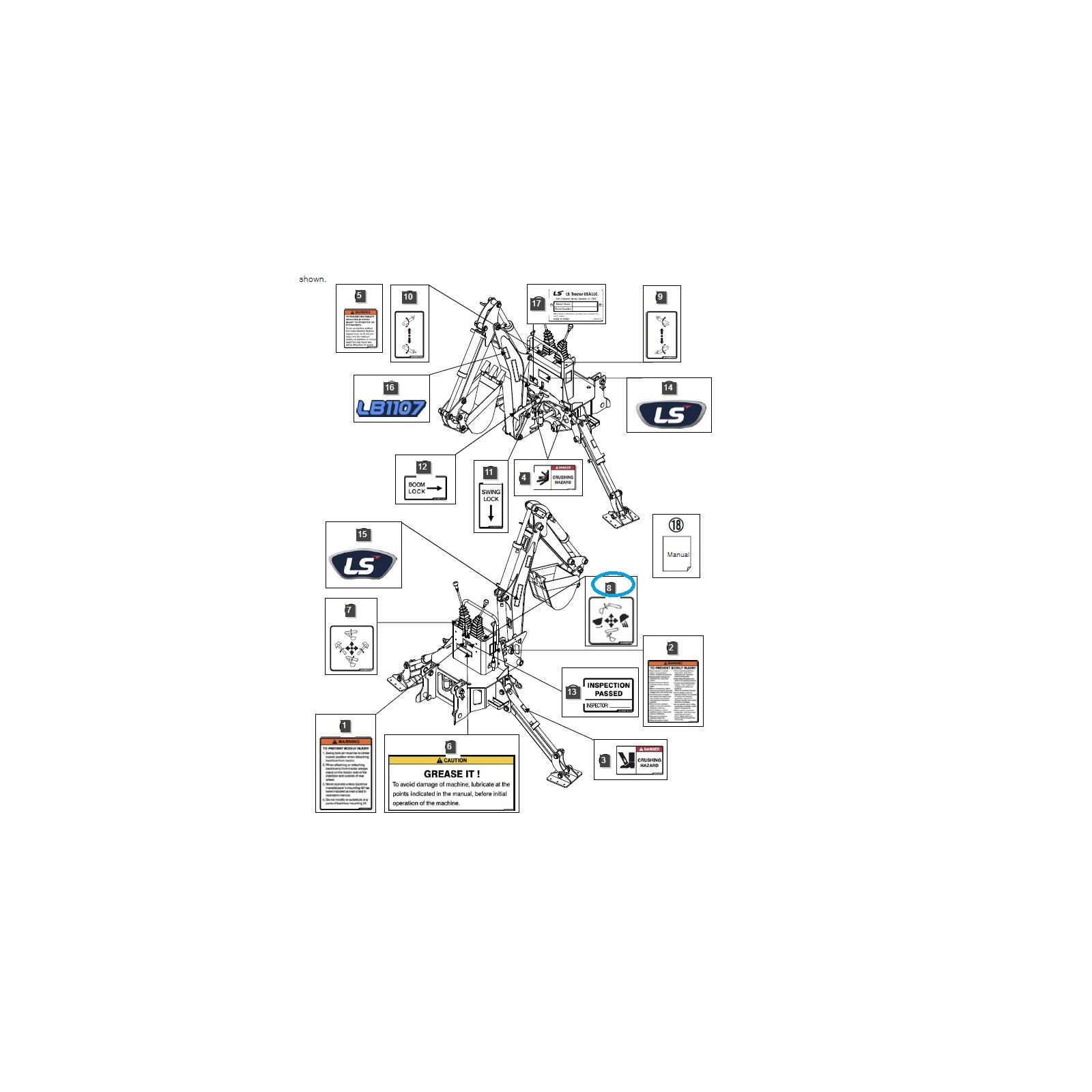 Warnaufkleber / LS-Traktor Nr. 40376544