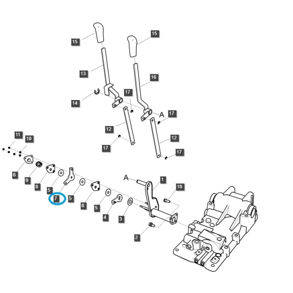 Hydraulická zvedací páka CTRL / TRG820 / 40282030