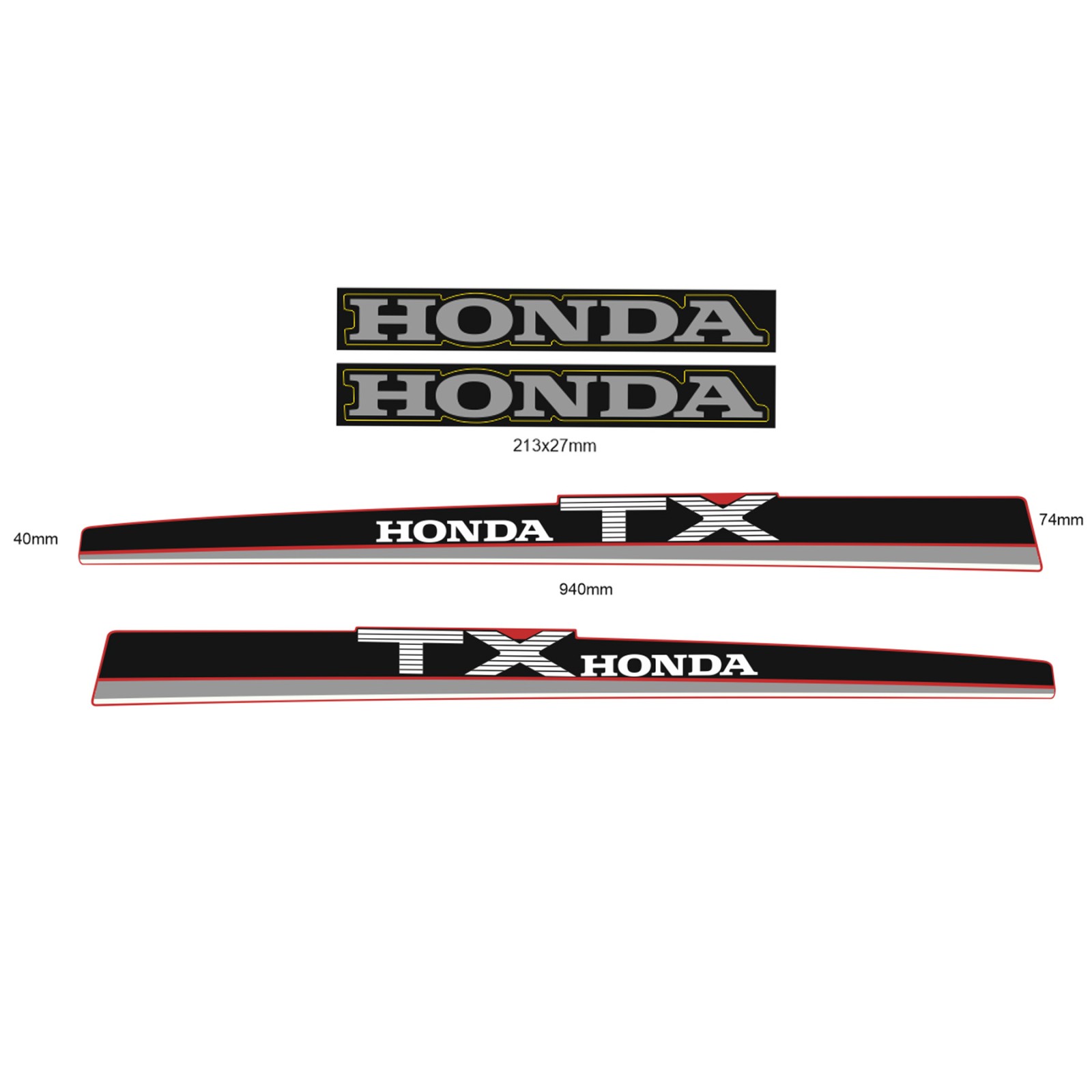 Autocollants Honda TX201