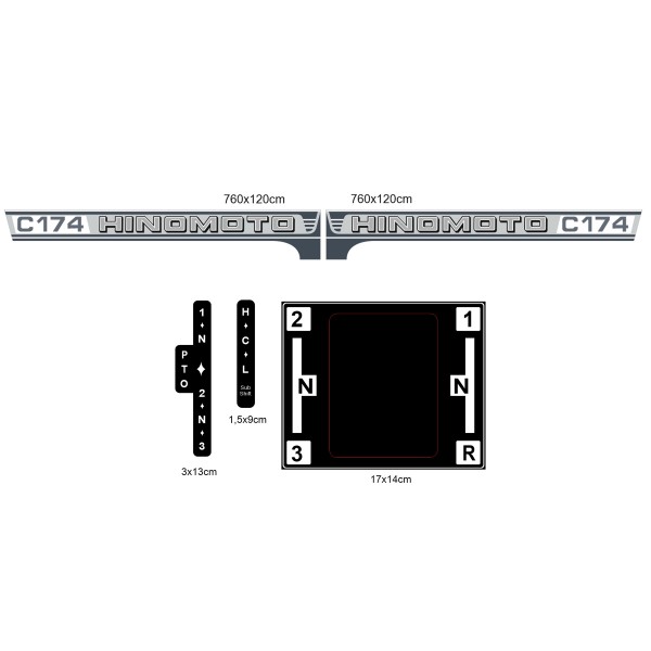 Hinomoto C174 Aufkleber - Set