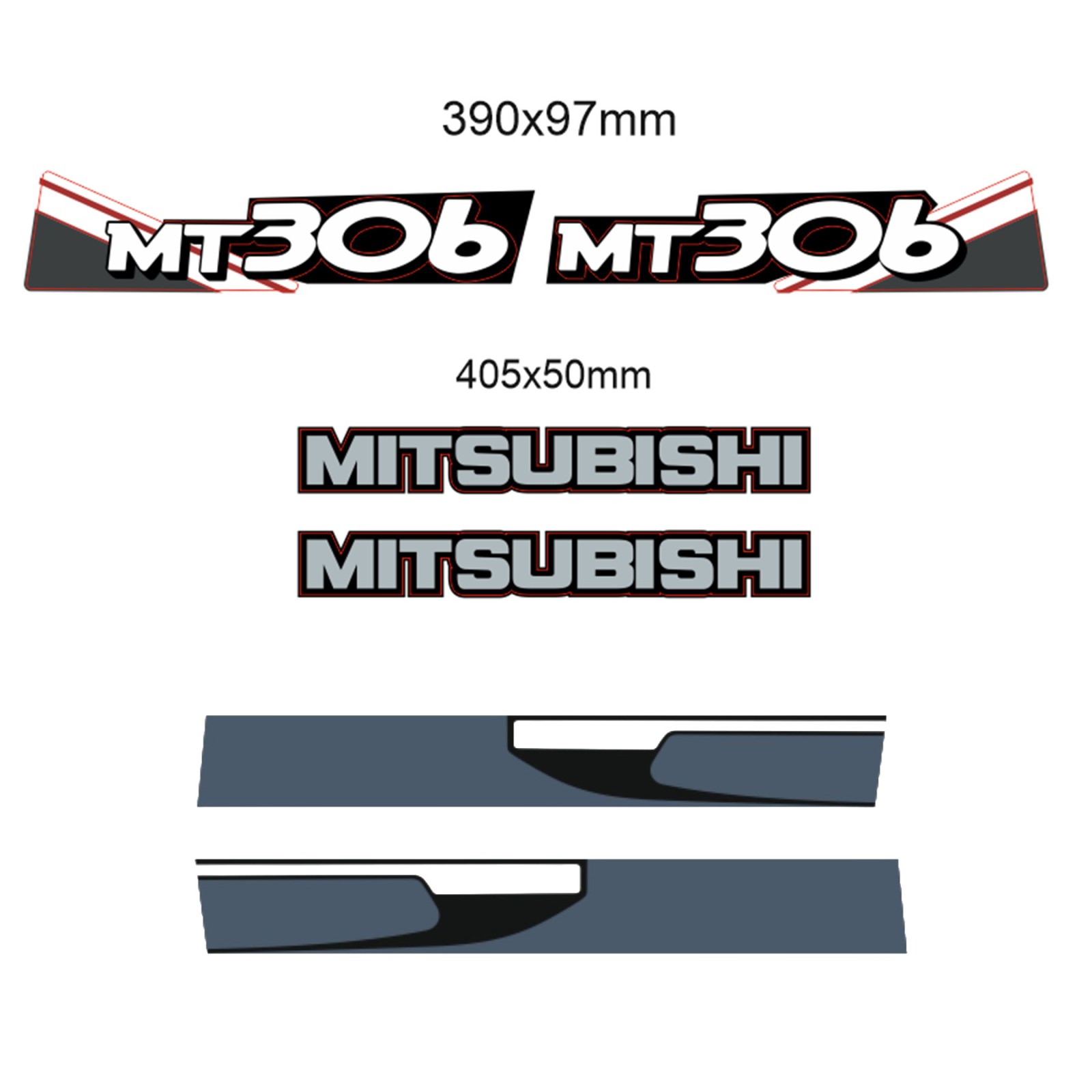 Samolepky na traktor Mitsubishi MT1601D