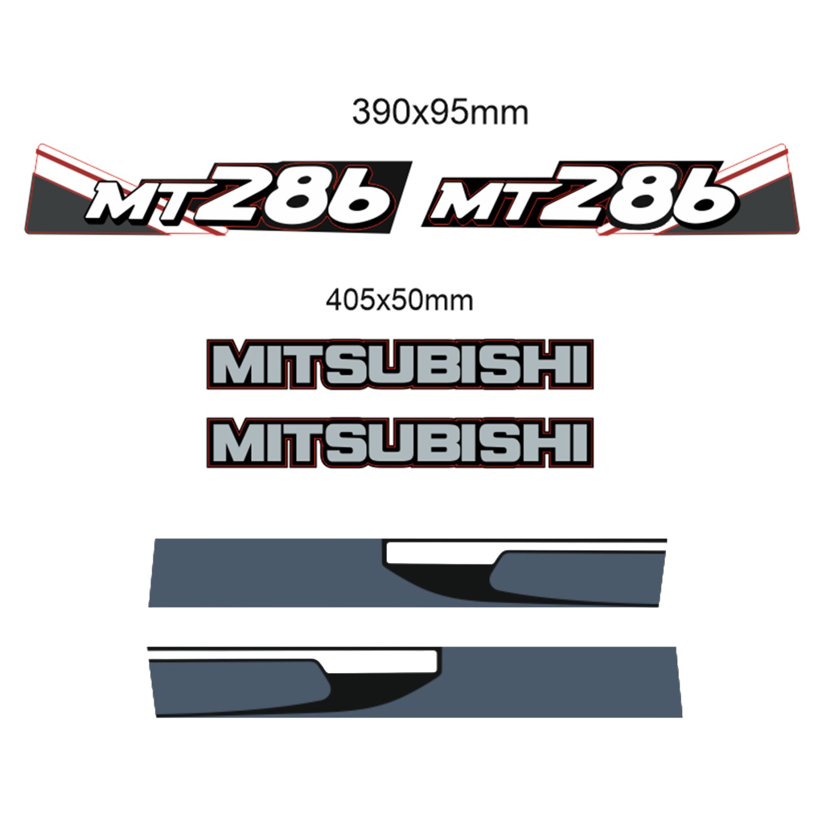 Samolepky na traktor Mitsubishi MT1601D