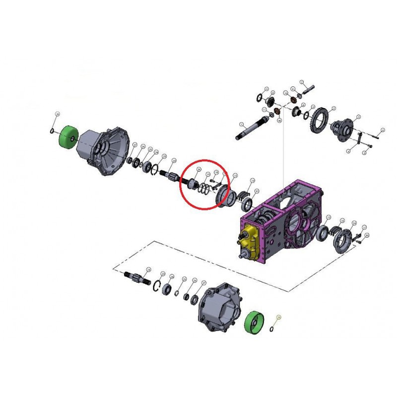 federn - Differentialfeder 1 Stück Mitsubishi VST MT180/222/270