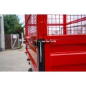 Two-axle agricultural trailer 2.5T with electric tipping and mesh extensions 4FARMER