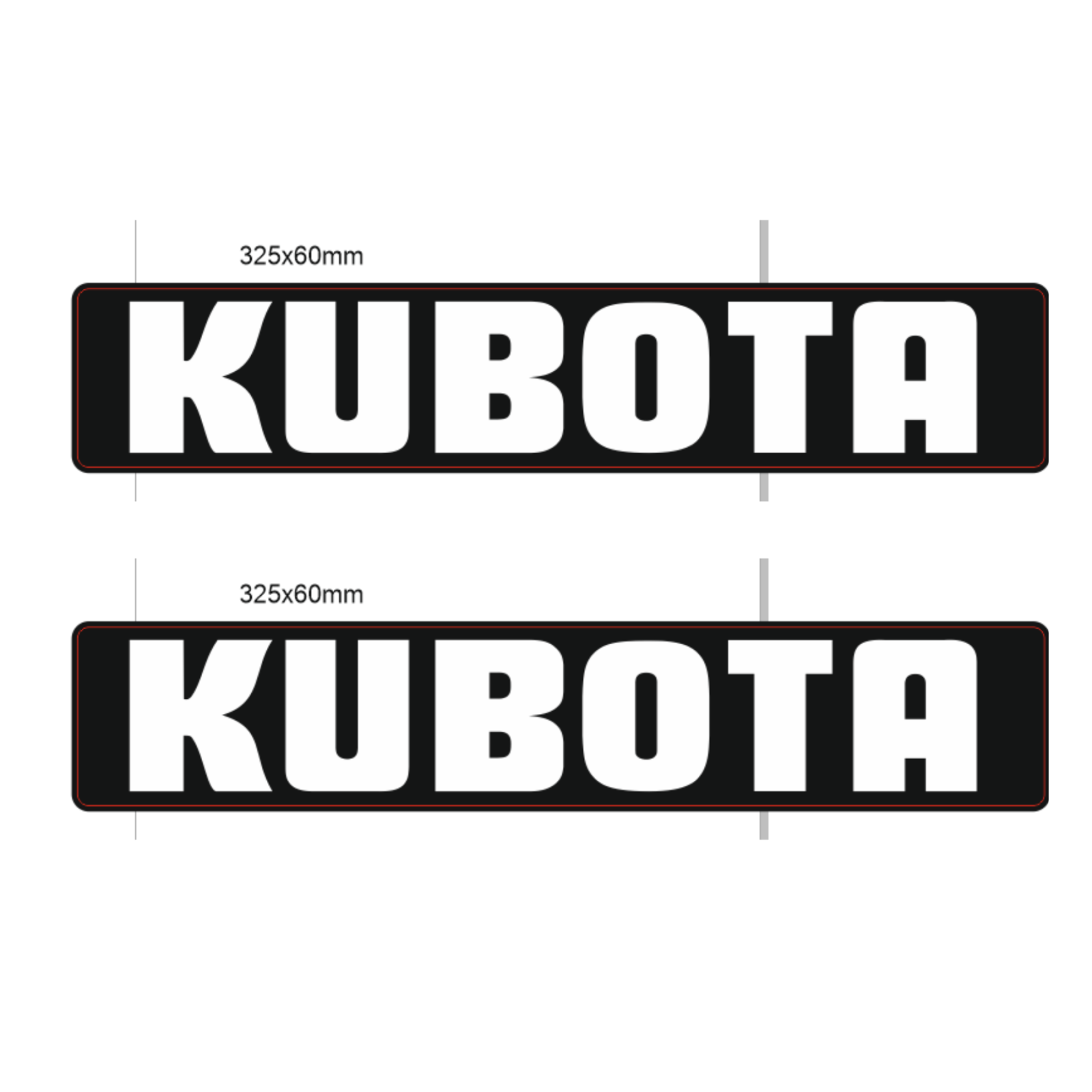 Stickers Kubota B, Kubota B5000, B5001, B6000, B6001, B7000, B7001