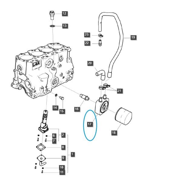 Ölkühlschlauch / EGQ135 / LS Traktor / Nr. 40266147 | Traktor.com.pl