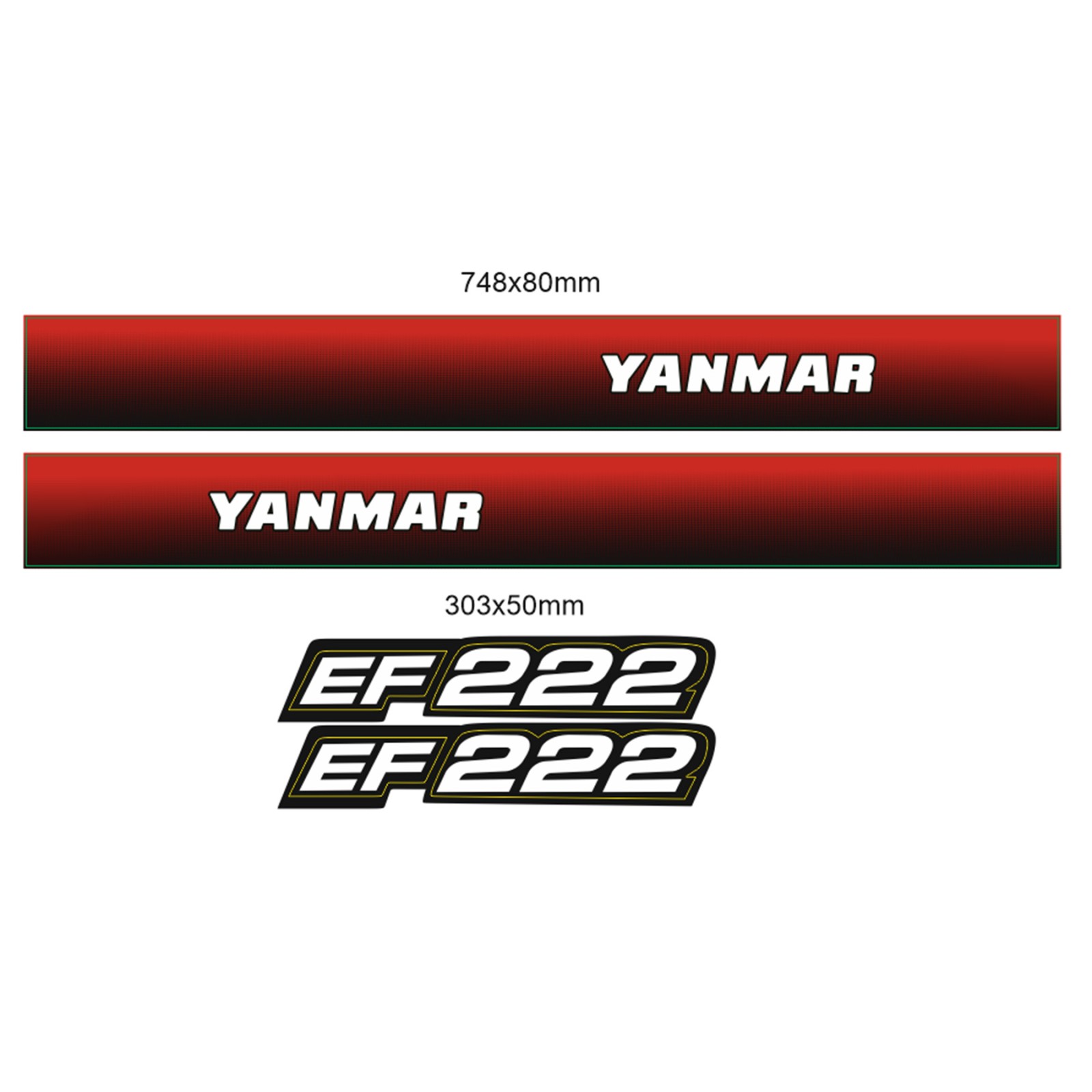 Naklejki Yanmar EF222 | Traktor.com.pl
