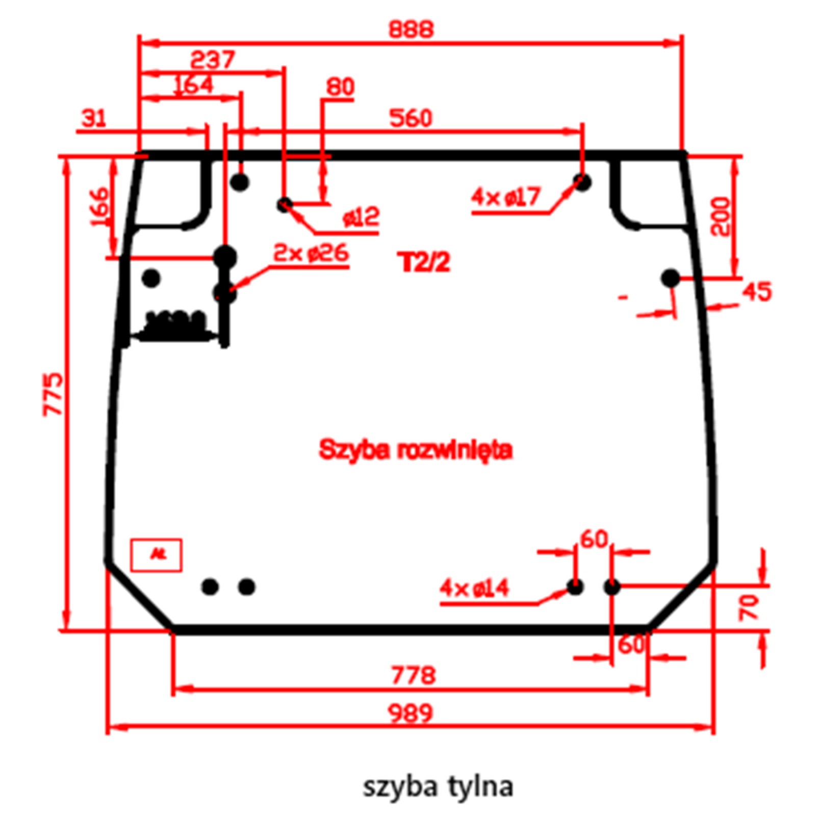 Szyba czołowa kabiny / LS MT1.25 / LS MT1.22 / LS XJ25 | Traktor.com.pl