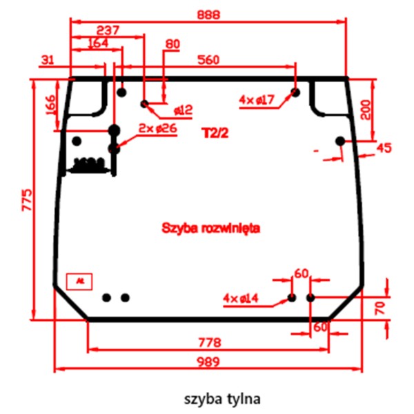 Čelní sklo kabiny / LS MT1.25 / LS MT1.22 / LS XJ25