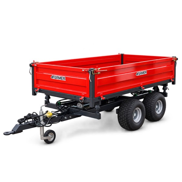 Przyczepa rolnicza dwuosiowa 2,5T z elektrycznym wywrotem 4FARMER | Traktor.com.pl