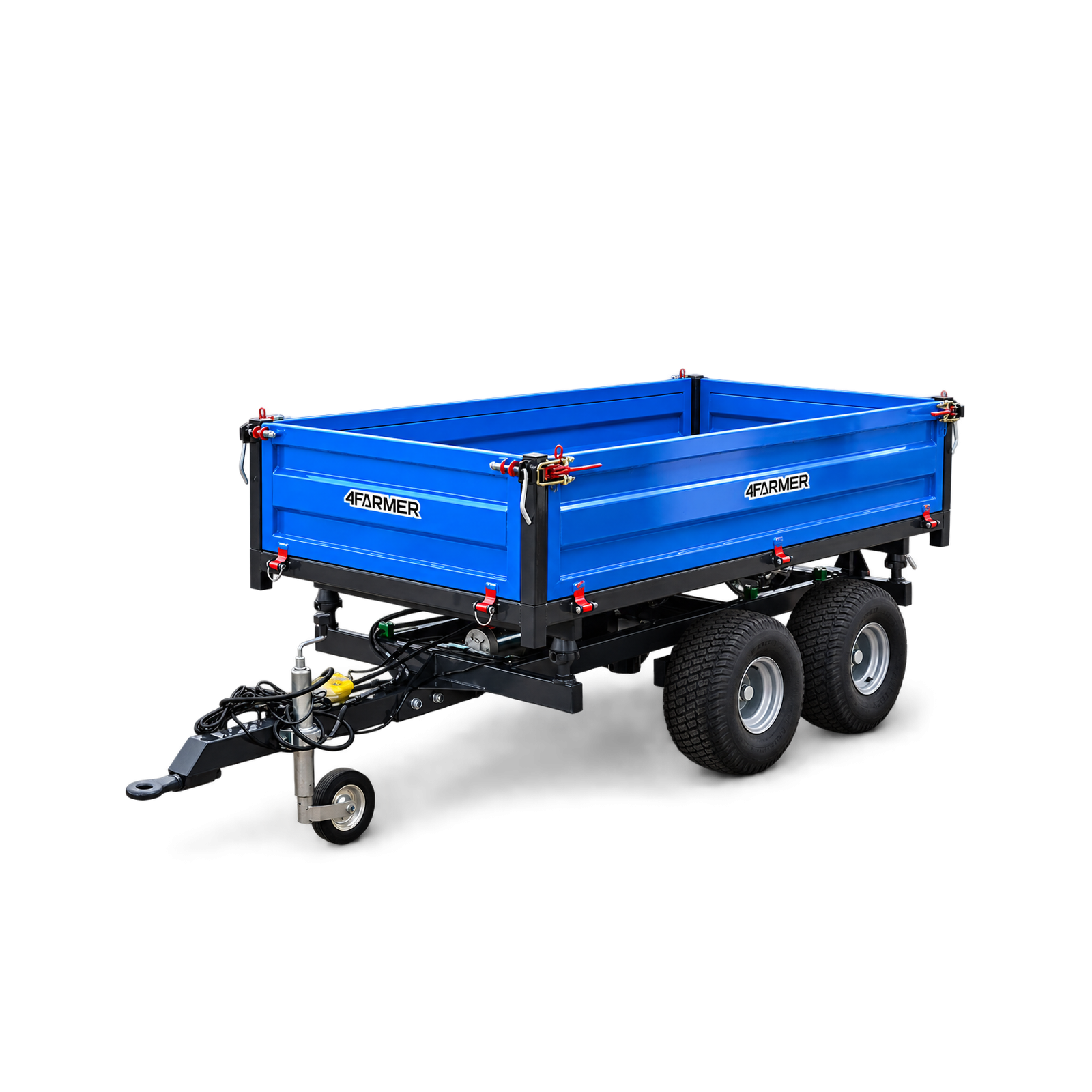 Przyczepa rolnicza dwuosiowa 2,5T z elektrycznym wywrotem 4FARMER | Traktor.com.pl