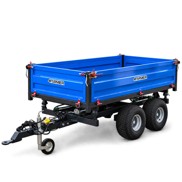 Two-axle agricultural trailer 2.5T with electric tipping 4FARMER