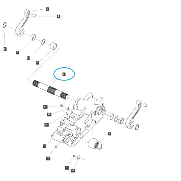 Hydraulický zdvíhací hriadeľ A1821038 / TRG821 / LS Tractor / 40288300