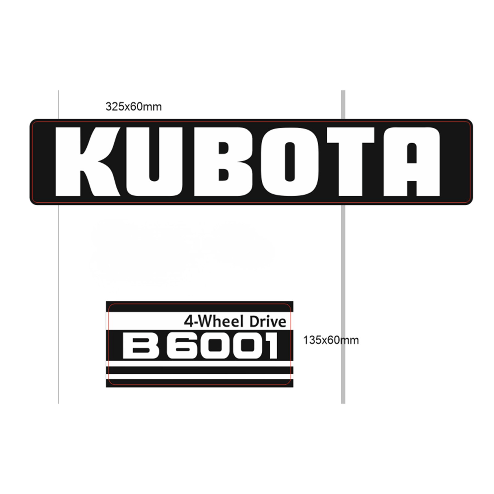Samolepky Kubota B6001 | Traktor.com.pl