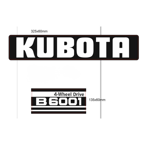 Pegatinas Kubota B6001 | Traktor.com.pl
