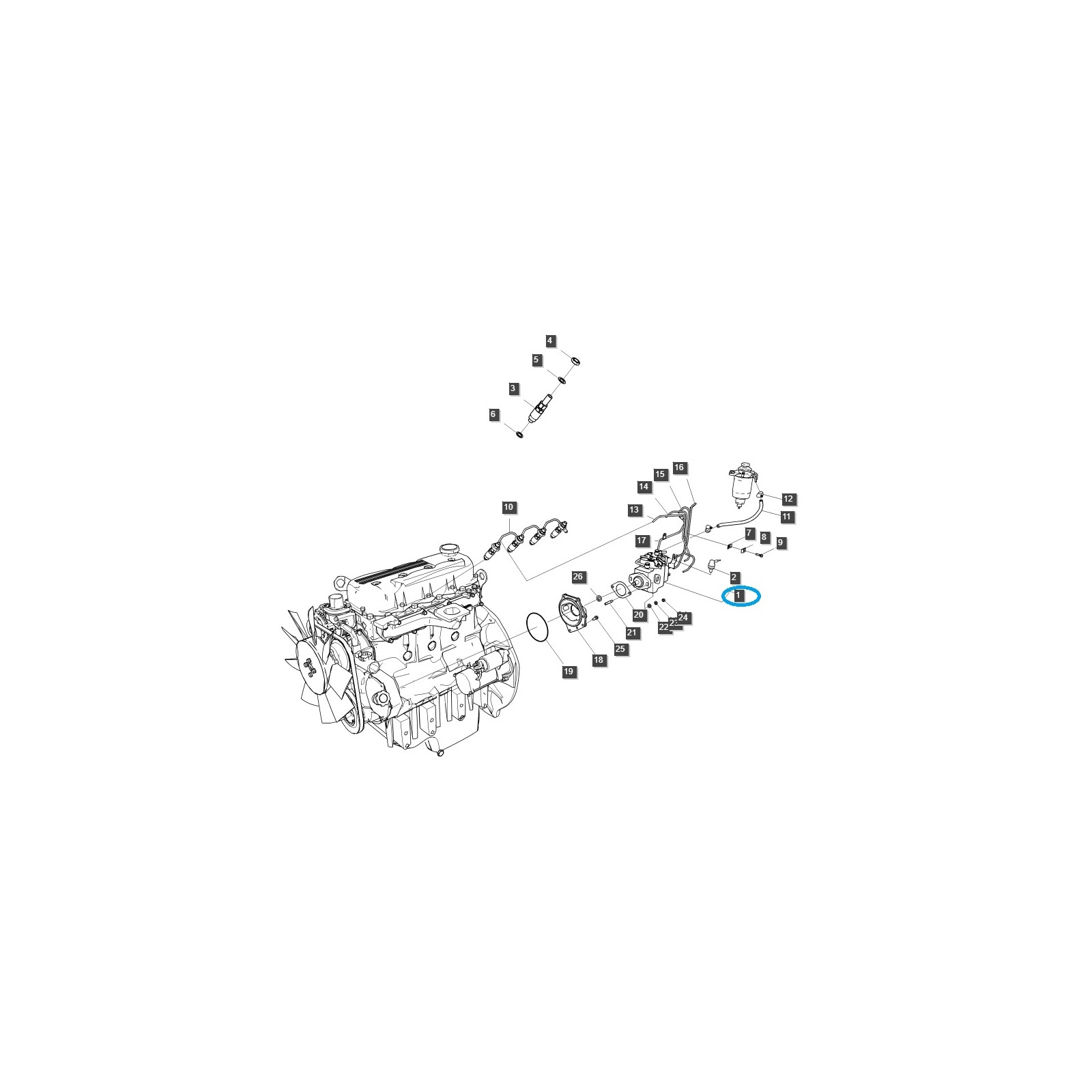copy of Vstřikovací čerpadlo / LS Tractor / 150 barů / EGQ125 / č. 40007585 / Q1250140 / 40255995
