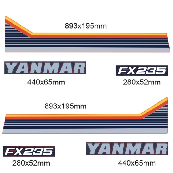 Yanmar FX235 stickers