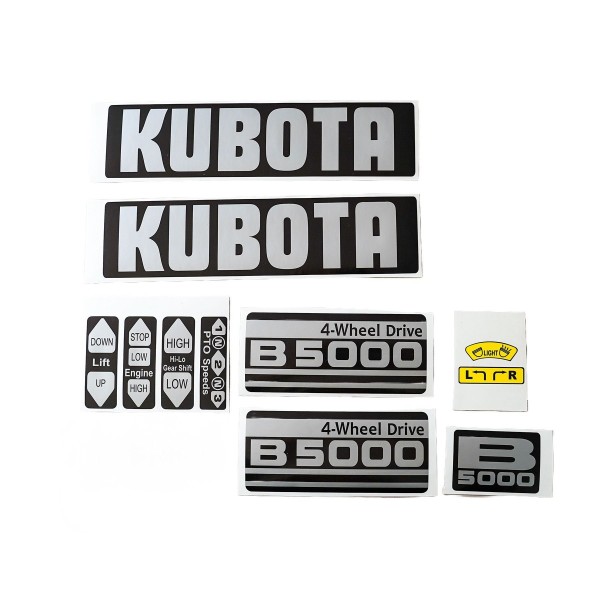 Pegatinas Kubota B5000, Juego de pegatinas, Juego de pegatinas