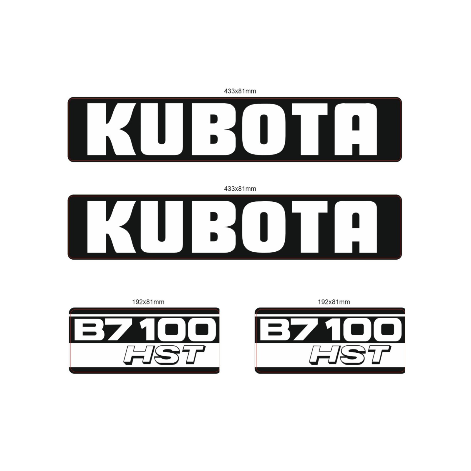 Autocollant KUBOTA B7100 HST | Traktor.com.pl