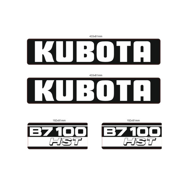 KUBOTA B7100 HST sticker