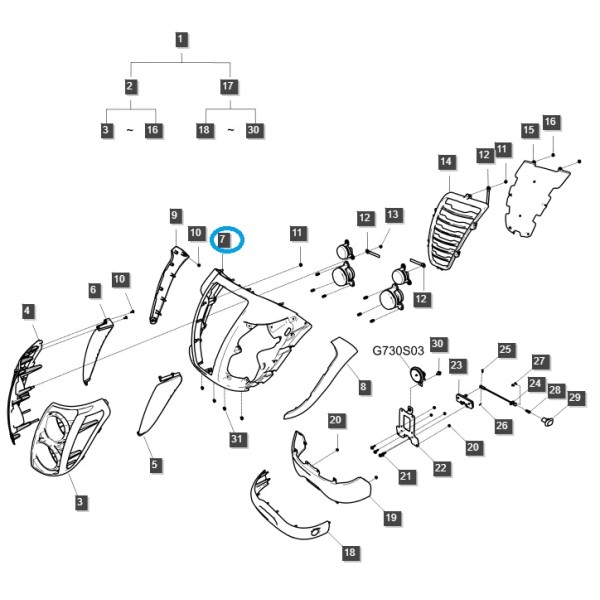 copy of Grillgitter / TRG830 / LS Traktor / Nr. 40267281