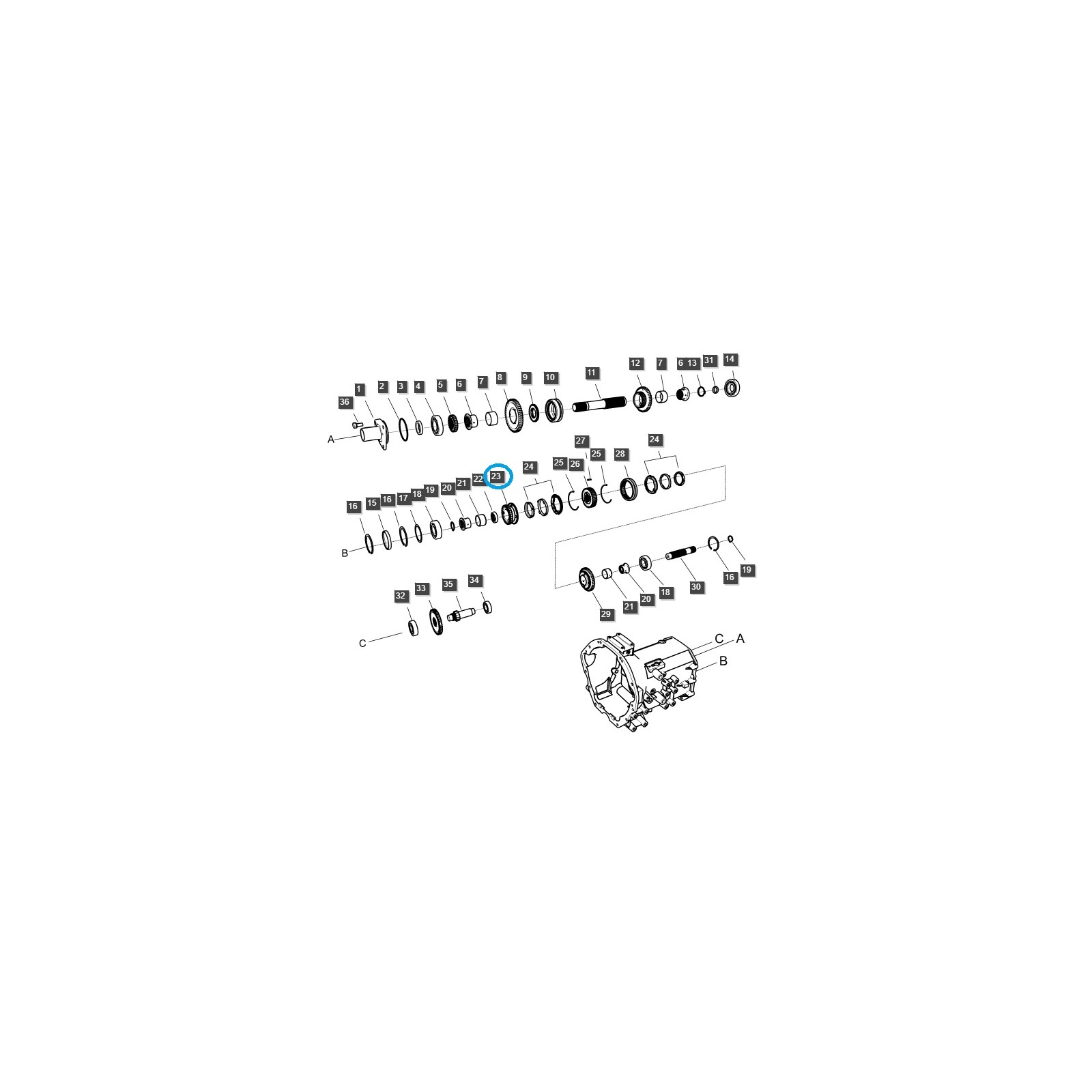 copy of Gear sprocket / R/DRV(39R) / TRG281 / Ls Tractor 40220407