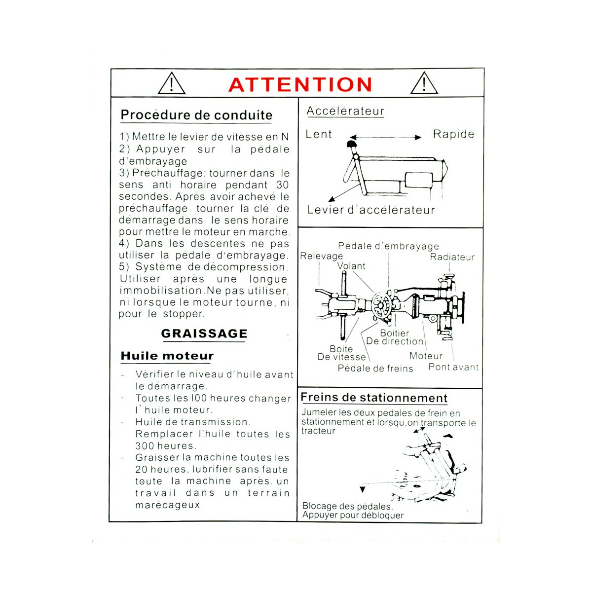 Pegatinas de advertencia 148x125 mm